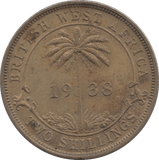 1938 SHILLING BRITISH WEST AFRICA - WORLD COINS - Cambridgeshire Coins
