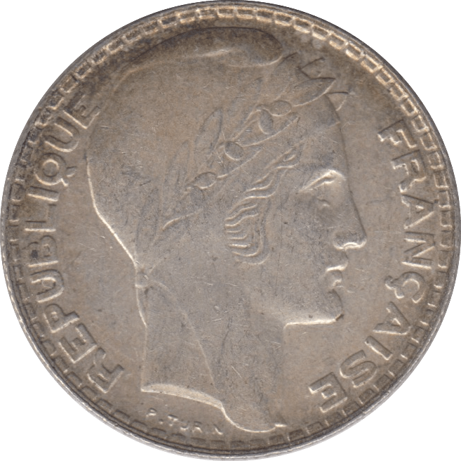 1938 SILVER 10 FRANCS FRANCE - SILVER WORLD COINS - Cambridgeshire Coins
