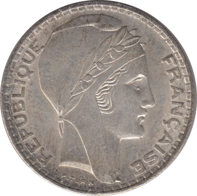 1938 SILVER 20 FRANCS FRANCE 2 - SILVER WORLD COINS - Cambridgeshire Coins