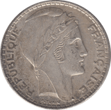 1938 SILVER 20 FRANCS FRANCE 4 - SILVER WORLD COINS - Cambridgeshire Coins