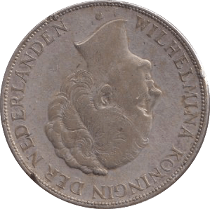 1938 SILVER NETHERLANDS 2 1/2 GULDEN - SILVER WORLD COINS - Cambridgeshire Coins