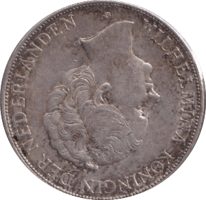 1938 SILVER NETHERLANDS 2 1/2 GULDEN - SILVER WORLD COINS - Cambridgeshire Coins