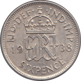 1938 SIXPENCE ( EF ) - SIXPENCE - Cambridgeshire Coins