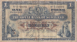 1938 THE ROYAL BANK OF SCOTLAND ONE POUND REF SCOT - 61 - WORLD BANKNOTES - Cambridgeshire Coins