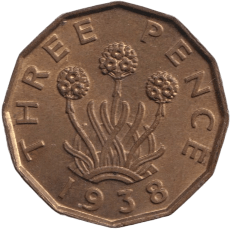 1938 THREEPENCE ( AUNC ) - THREEPENCE - Cambridgeshire Coins