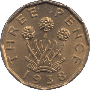 1938 THREEPENCE ( BU ) - Threepence - Cambridgeshire Coins