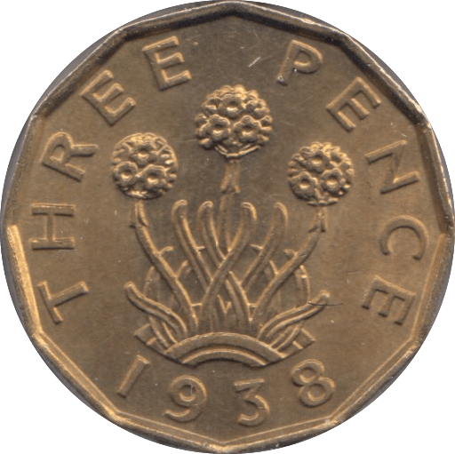 1938 THREEPENCE ( BU ) - Threepence - Cambridgeshire Coins