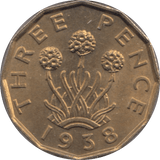 1938 THREEPENCE ( BU ) - Threepence - Cambridgeshire Coins