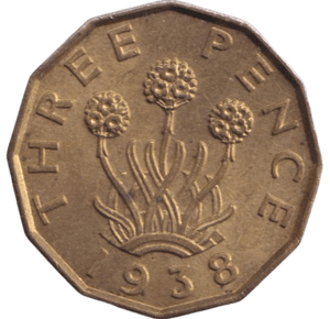 1938 THREEPENCE ( BU ) - THREEPENCE - Cambridgeshire Coins