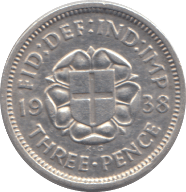 1938 THREEPENCE ( EF ) - THREEPENCE - Cambridgeshire Coins