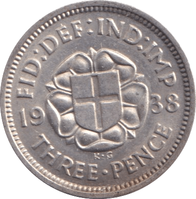 1938 THREEPENCE ( UNC ) 3 - Threepence - Cambridgeshire Coins