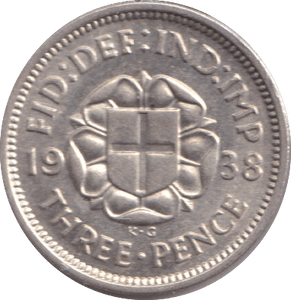 1938 THREEPENCE ( UNC ) - THREEPENCE - Cambridgeshire Coins