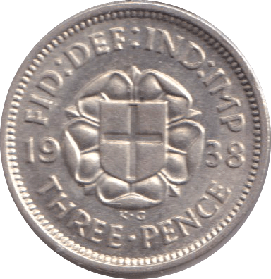 1938 THREEPENCE ( UNC ) - THREEPENCE - Cambridgeshire Coins
