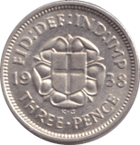 1938 THREEPENCE ( UNC ) - THREEPENCE - Cambridgeshire Coins