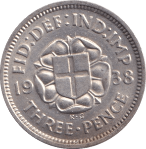 1938 THREEPENCE ( UNC ) - Threepence - Cambridgeshire Coins