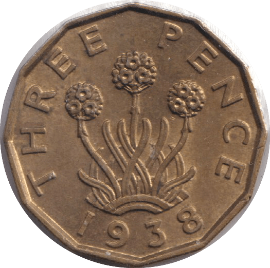 1938 THREEPENCE ( UNC ) - THREEPENCE - Cambridgeshire Coins