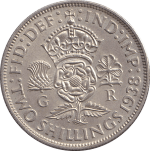 1938 TWO SHILLING ( EF ) - FLORIN - Cambridgeshire Coins