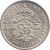1938 TWO SHILLINGS ( UNC ) - TWO SHILLINGS - Cambridgeshire Coins