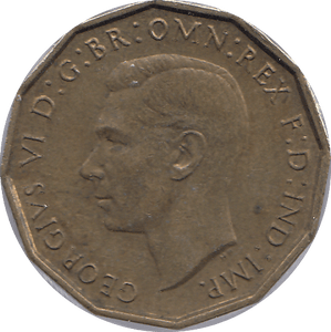 1939 BRASS THREEPENCE ( AUNC ) - THREEPENCE - Cambridgeshire Coins