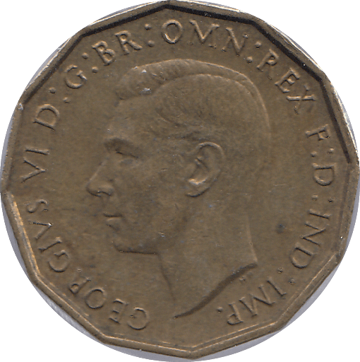 1939 BRASS THREEPENCE ( AUNC ) - THREEPENCE - Cambridgeshire Coins