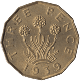 1939 BRASS THREEPENCE ( UNC ) - Threepence - Cambridgeshire Coins