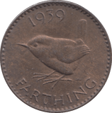 1939 FARTHING ( AUNC ) - Farthing - Cambridgeshire Coins