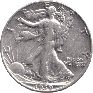 1939 HALF DOLLAR USA - WORLD COINS - Cambridgeshire Coins