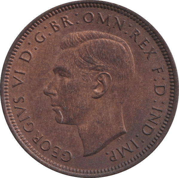 1939 HALF PENNY GEORGE VI ( UNC ) - HALFPENNY - Cambridgeshire Coins