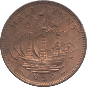 1939 HALF PENNY ( UNC ) - HALFPENNY - Cambridgeshire Coins