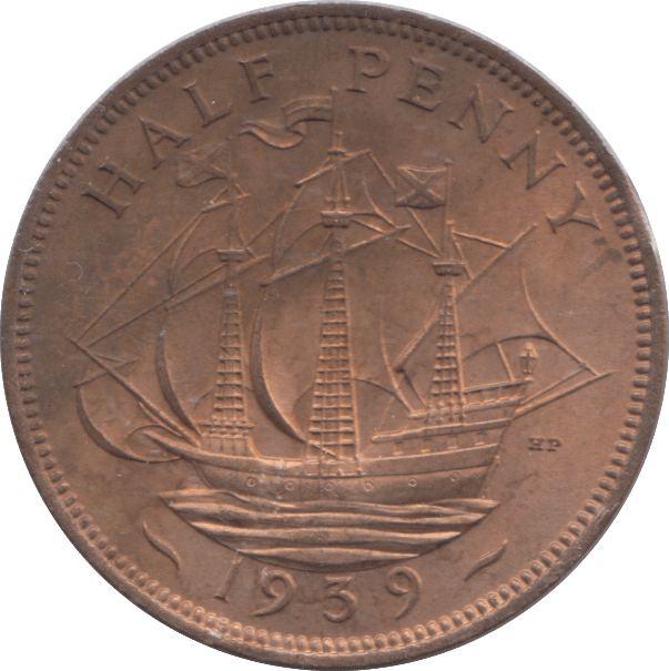 1939 HALF PENNY ( UNC ) - HALFPENNY - Cambridgeshire Coins