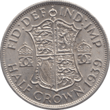 1939 HALFCROWN ( AUNC ) - Halfcrown - Cambridgeshire Coins