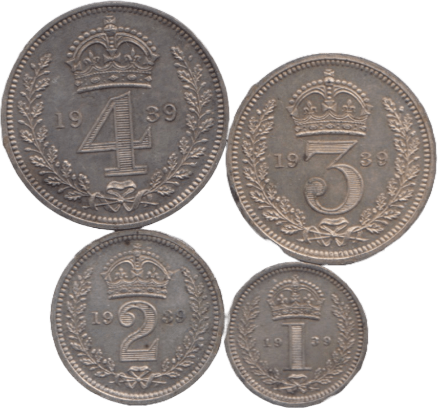 1939 MAUNDY SET GEORGE VI - Maundy Set - Cambridgeshire Coins