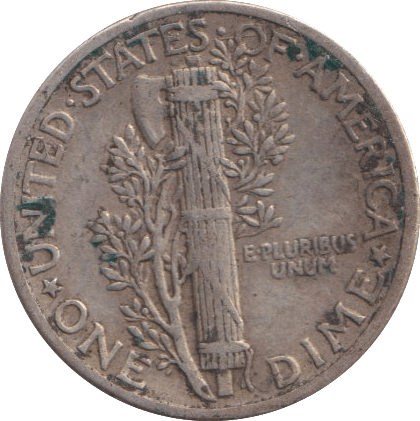 1939 ONE DIME USA - SILVER WORLD COINS - Cambridgeshire Coins