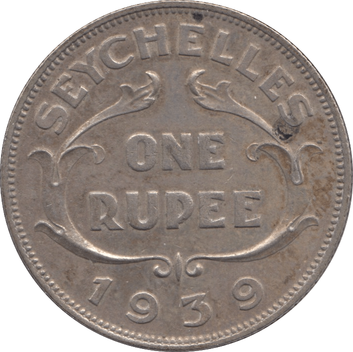 1939 ONE RUPEE SEYCHELLES - SILVER WORLD COINS - Cambridgeshire Coins