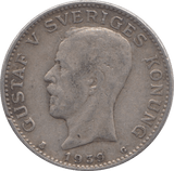 1939 SILVER 1 KRONA SWEDEN - SILVER WORLD COINS - Cambridgeshire Coins