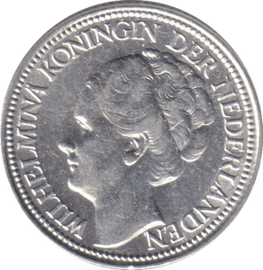 1939 SILVER 25 CENTS NETHERLANDS - SILVER WORLD COINS - Cambridgeshire Coins