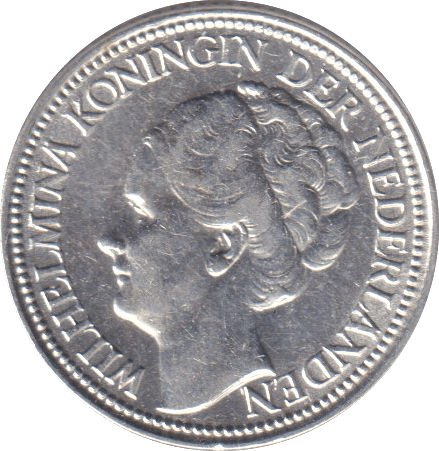 1939 SILVER 25 CENTS NETHERLANDS - SILVER WORLD COINS - Cambridgeshire Coins