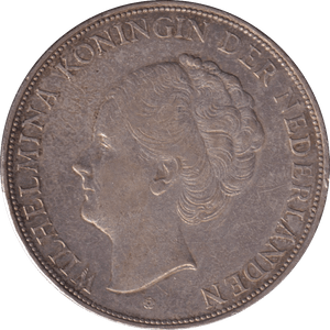 1939 SILVER 2.5 GULDEN NETHERLANDS - SILVER WORLD COINS - Cambridgeshire Coins