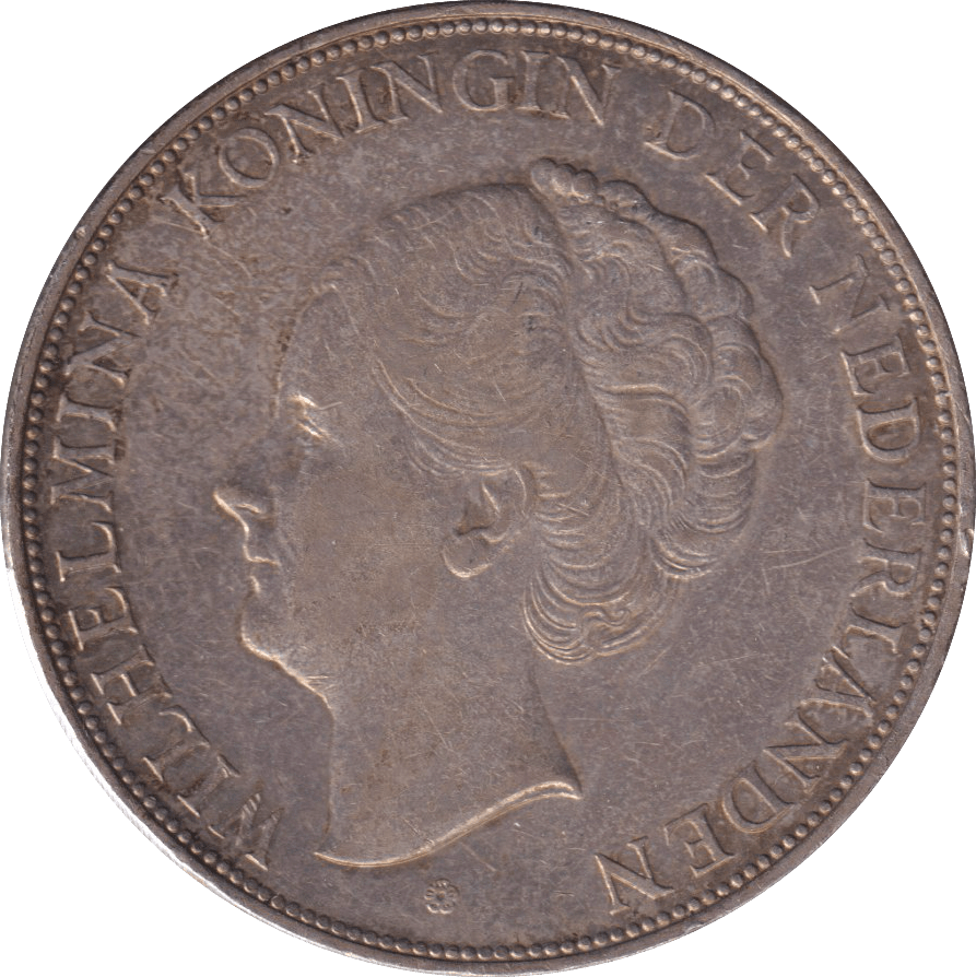 1939 SILVER 2.5 GULDEN NETHERLANDS - SILVER WORLD COINS - Cambridgeshire Coins