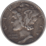 1939 SILVER DIME USA - WORLD COINS - Cambridgeshire Coins