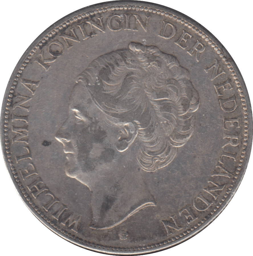 1939 SILVER NETHERLANDS 2 1/2 GULDEN - SILVER WORLD COINS - Cambridgeshire Coins