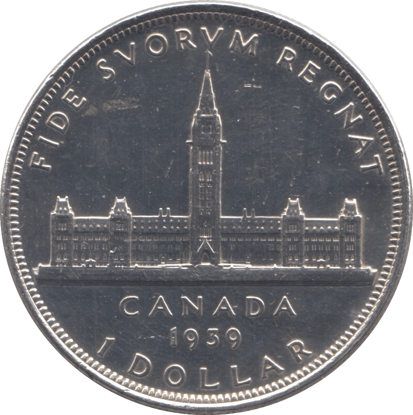 1939 SILVER ONE DOLLAR CANADA - SILVER WORLD COINS - Cambridgeshire Coins