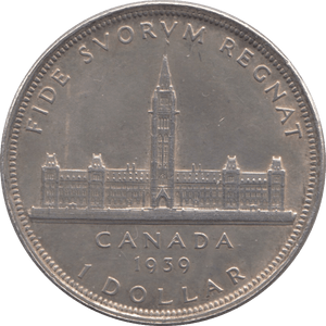 1939 SILVER ONE DOLLAR CANADA - SILVER WORLD COINS - Cambridgeshire Coins