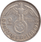 1939 SILVER REICHSMARKS GERMANY - SILVER WORLD COINS - Cambridgeshire Coins