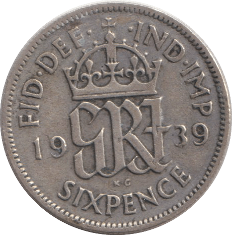 1939 SIXPENCE ( FINE ) - SIXPENCE - Cambridgeshire Coins