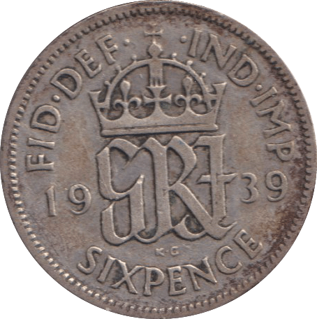 1939 SIXPENCE ( FINE ) - SIXPENCE - Cambridgeshire Coins