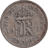 1939 SIXPENCE ( FINE ) - SIXPENCE - Cambridgeshire Coins