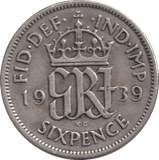 1939 SIXPENCE ( GF ) - SIXPENCE - Cambridgeshire Coins