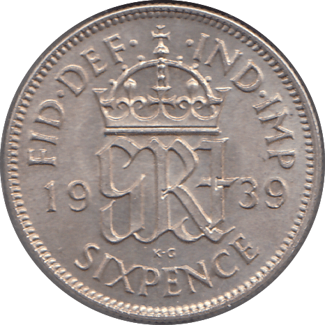 1939 SIXPENCE ( UNC ) 1 - SIXPENCE - Cambridgeshire Coins