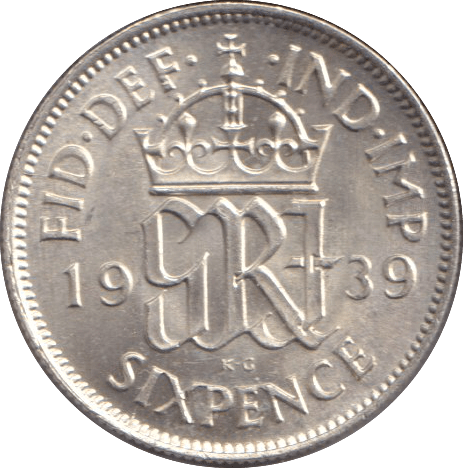 1939 SIXPENCE ( UNC ) - SIXPENCE - Cambridgeshire Coins